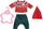 Rrobë kukulle BABY Born Christmas Outfit, për kukulla 43 cm, set festash, shumëngjyrësh