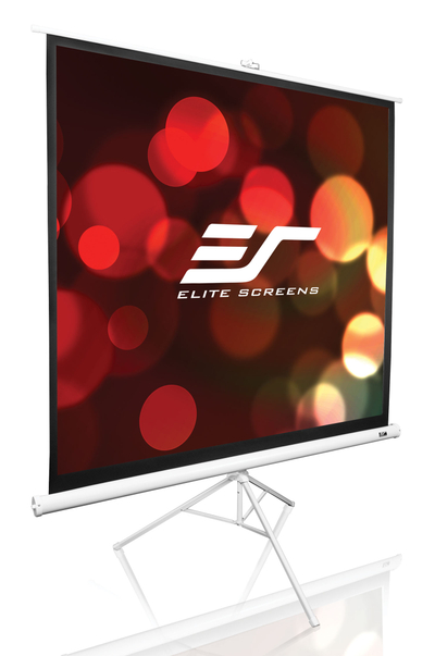 Ekran projekcioni Elite Screens me trekëmbësh, 119", 213 x 213 cm, i bardhë