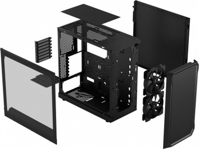 Kasë Fractal Design Focus 2 TG Clear Tint, Midi Tower