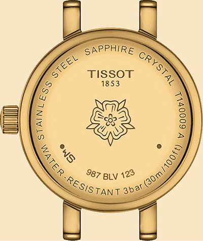 Orë për femra Tissot T-Lady Lovely Round T140.009.36.091.00, e gjelbër/artë
