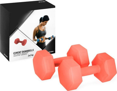 Hantela Spokey Monster, set 2x4kg, gjashtëkëndore, portokalli