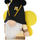 Figurine dekorative Saska Gift and Decor Black Bee, xhuxh i varur pranveror, 20 cm, e zezë e verdhë