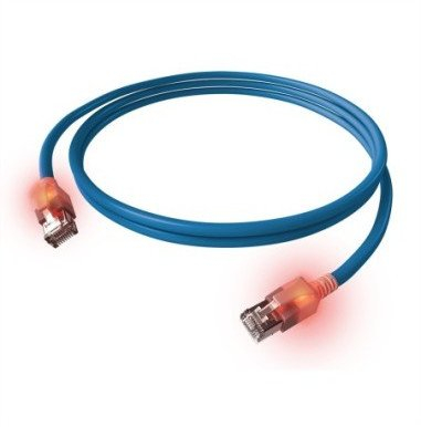 Kabllo rrjeti Easylan S/FTP DualBoot LED Cat.6A, RJ45 RJ45, 1.5m, blu