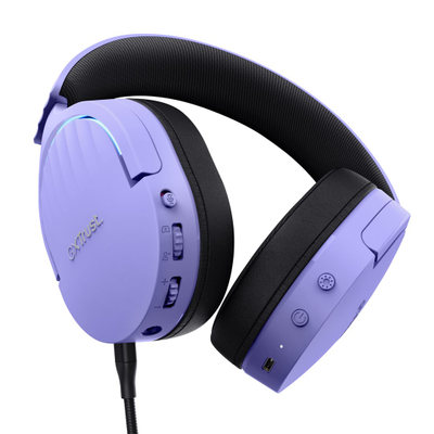 Гејминг слушалки Trust GXT491 Fayzo, безжични, over ear, виолетови