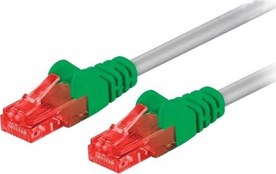 Kabllo rrjeti Wentronic Goobay CAT 6, 1 m, U UTP, gri me jeshile