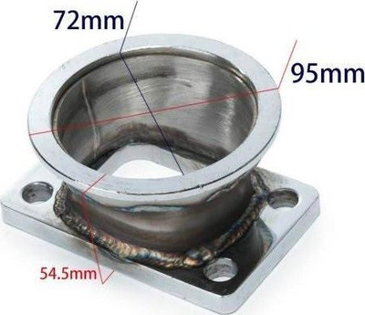 Flanxhë turbo TurboWorks T3 në V-Band 3", çelik inox