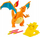 Figurë lodër Pokémon Jazwares Flame and Flight Charizard, 15cm, interaktive me drita dhe zëra, portokalli