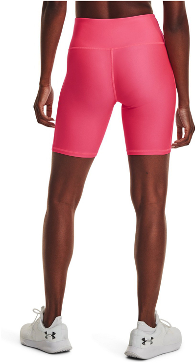 Спортски шорцеви Under Armour HeatGear за жени, со висок струк, впиваат пот, светло розови