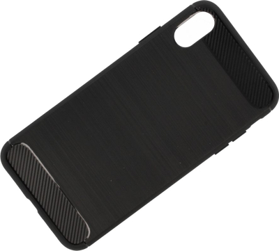 Kapak telefoni Carbon për iPhone Xr, TPU, i zi