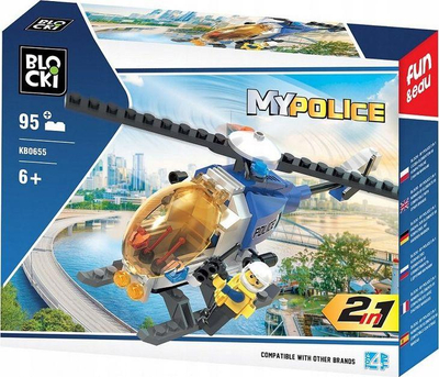 Lodër blloqe Blocki MyPolice 2in1, 95 pjesë, 6+