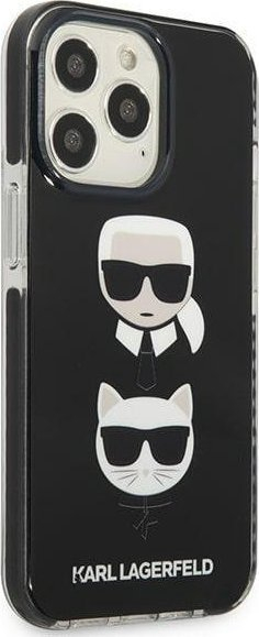 Futrollë Karl Lagerfeld Karl &amp; Choupette Head për iPhone 13 Pro Max, 6.7", hardcase, e zezë