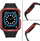 Rrip ore Hurtel Protect Strap me kasë për Apple Watch 45 44 42mm, i zi