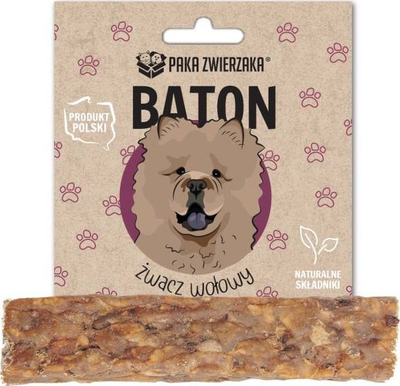 Стапче за џвакање за кучиња Paka Zwierzaka Beef Tripe Chew Bar, говедски лигамент, 12cm