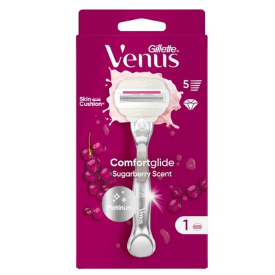 Briskë rroje Gillette Venus Platinum Comfortglide Sugarberry + 1 kokë