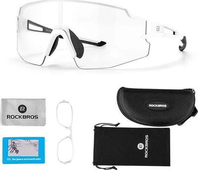 Syze sportive Rockbros 10172, UV400, unisex, të bardha