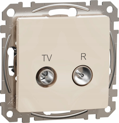Prizë fundore R TV Schneider Sedna Design, flush, bezhë