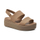 Sandale grash Crocs Brooklyn Low Wedge W 206453, platformë 4.5 cm, të zeza