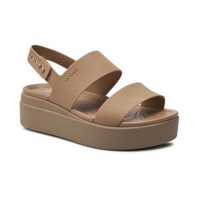 Sandale grash Crocs Brooklyn Low Wedge W 206453, platformë 4.5 cm, të zeza