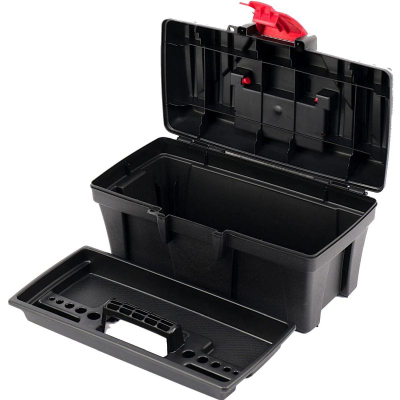 Kuti veglash Orno Tool Box Caliber Greenbox, me organizues, plastike, e zezë