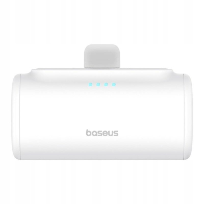 Power bank Baseus Compact, 5000mAh, 20W USB C, e bardhë