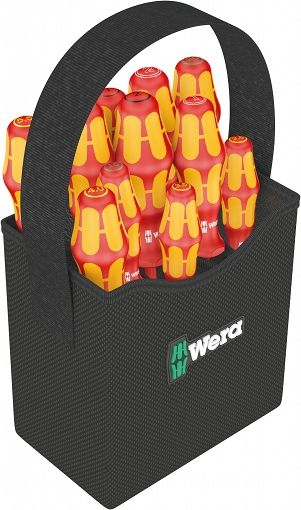 Set kaçavidash Wera Kraftform 2go 100, 11 copë, i izolum 1000V VDE, kufer i zi