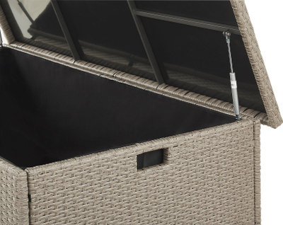 Kuti ruajtëse kopshti Beliani MODENA, rattan PE, 155 cm, taupe