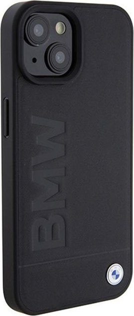 Mbulesë BMW BMHMP15SSLLBK për iPhone 15 6.1", MagSafe, lëkurë, e zezë