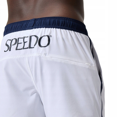 Shorce noti Speedo Jetstream 16" Logo për burra, i bardhë/navy