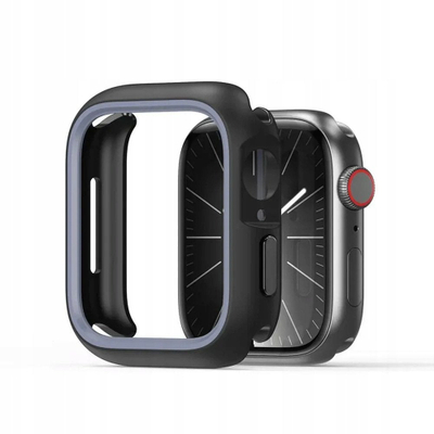 Заштитна навлака за паметен часовник Dux Ducis Bamo, за Apple Watch Series 10 46mm, силикон и PC, сиво-црна