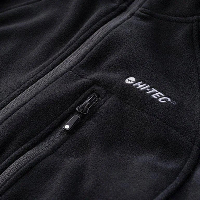 Bluzë fleece për burra Hi-Tec Polar Monar, poliester 100%, madhësia XL, e zezë