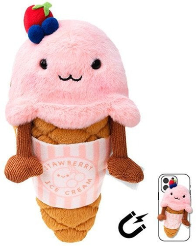 Portofol MagSafe Laut MAGMOJI Ice-cream Cone, pelush, me zinxhir, shumëngjyrësh