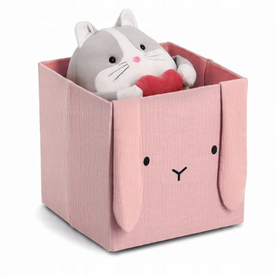 Kuti për rujt Zeller Present Bunny Muslin, 28x28x28 cm, për kalamaj, bezhë