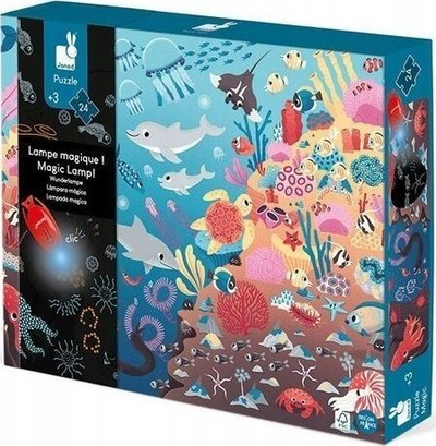 Puzzle Janod Magical The Ocean, 24 copa, 65x50 cm, shumëngjyrësh