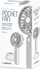 Ventilator i vogël portativ Platinet Pocket Fan, bateri 1200 mAh, karikim me micro USB, gri me të bardhë