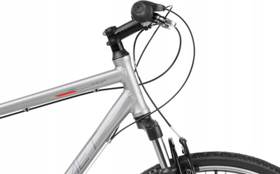Biçikletë cross Romet Orkan M Lite 28" 2023, 21 marshe, kornizë 21", gri grafit me të kuqe