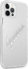 Futrollë Guess GUHCP12MKTRSVSI për iPhone 12 12 Pro 6.1", transparente, Vintage Script, argjendi