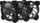 Ventilatorë Krux Lunar ARGB KIT 3x120 mm, 12 V, i bardhë/ zi
