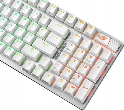 Гејминг тастатура ASUS ROG Strix Scope II 96 Wireless, механичка ROG NX Snow, PBT, бела