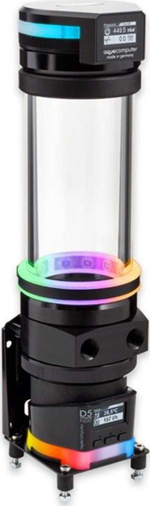 Pompë me rezervuar për ftohje me ujë Aqua Computer ULTITUBE D5 150 PRO, sistem kundër rrjedhjes, RGB