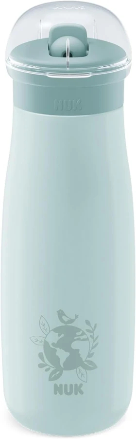 Shishe për kalamaj NUK Mini-Me Flip, çelik inox, 450ml, mente