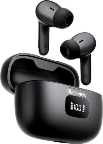 Kufje pa tela Blackview AirBuds 12, Bluetooth 5.4, me prekje, të zeza