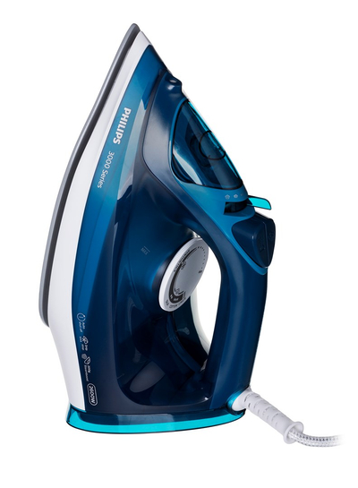 Hekur me avull Philips DST3040/70, 300ml, pllakë qeramike, blu
