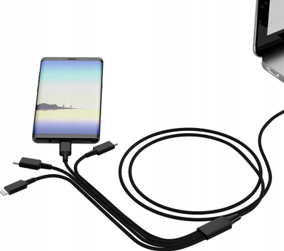 Kabllo karikimi Smrter Hydra Elite 6in1, USB C, 1.2m, najlon, e zezë