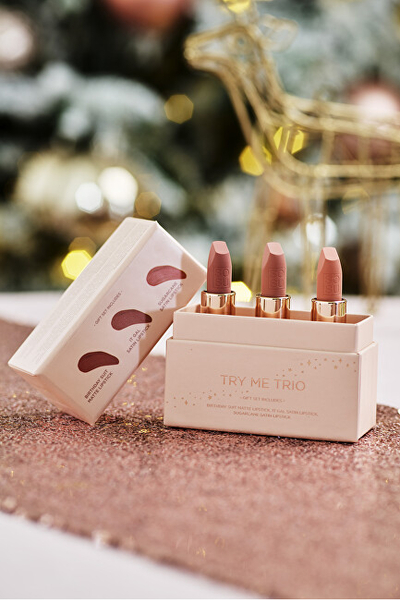 Set buzëkuqësh SOSU Cosmetics Try Me Trio, 3 copë