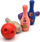 Lojë bowling sensorike Woopie Baby, 8 copë, plastike e butë, shumëngjyrëshe
