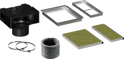 Set ricirkulimi Siemens CleanAir Plus, për aspirator kuzhine, për kapakë xhami, gri
