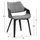 Karrige ngrënieje Netto 55x56x83,5Hcm (HM9976.02), zezë/ gri