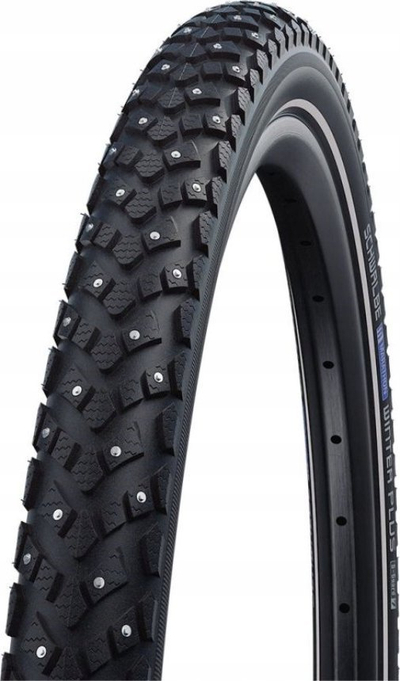 Гума за велосипед Schwalbe Marathon Winter Plus, 26x2.15", со клинци, црна