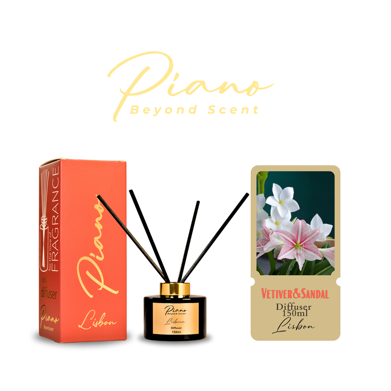 Aromë për dhoma Piano Reed Diffuser Lisbon, vetiver&sandal, 150ml