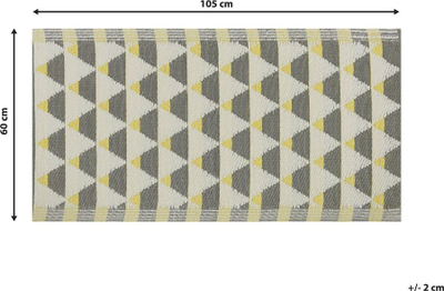 Tepih oborri Beliani HISAR, 60x105 cm, polipropilen, gri